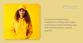 Personalized embroidery transforms clothing into unique expressions of self, blending style with individuality in custom apparel.