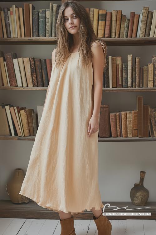 Eco-Friendly Linen Dress Inspiration with Vintage Antique Accents