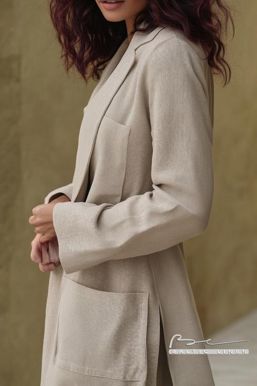 Burgundy hair with a beige coat: stylish fashion inspiration idea.