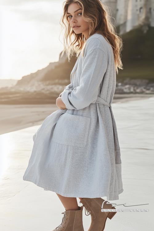 Eco-Friendly Linen Coat Fashion Inspiring Styles at Mont Saint-Michel