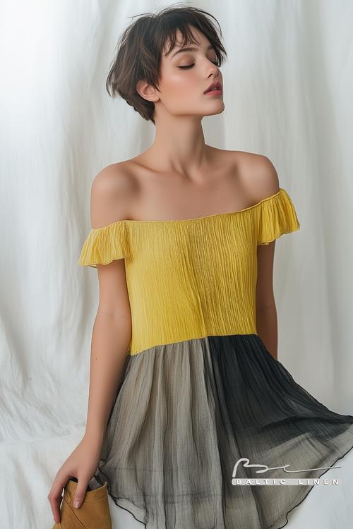 Yellow and Gray Linen Dress Inspiration for Stunning Fashion Looks