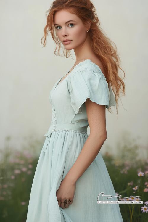 Wildflower garden inspiration with casual linen dress ideas