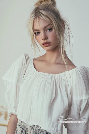 Stunning High Angle Portrait of a Platinum Blonde in Versailles