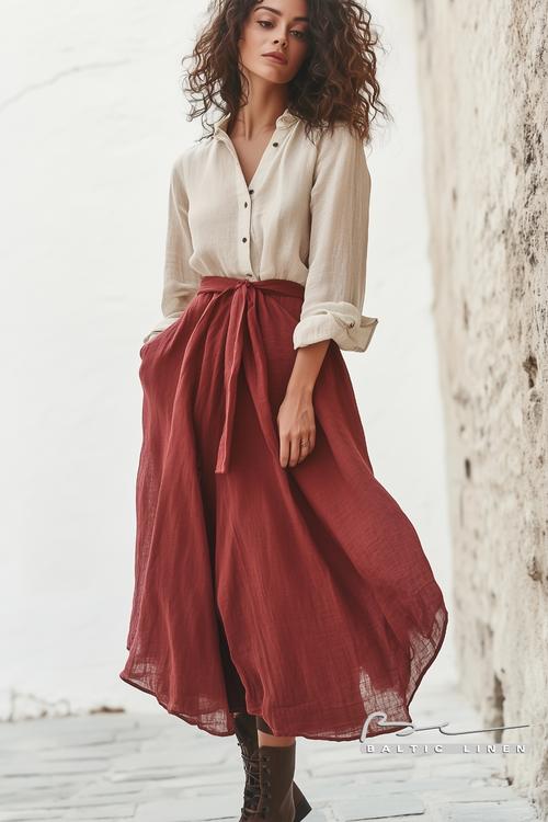 Eco-Friendly Linen Dress in Granada Showcasing Sustainable Fashion