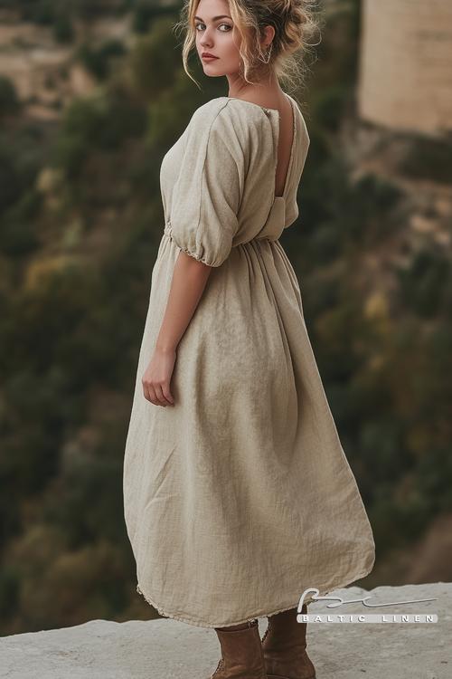 Eco-Friendly Fashion with Honey-Blonde Curls in Granada's Glow