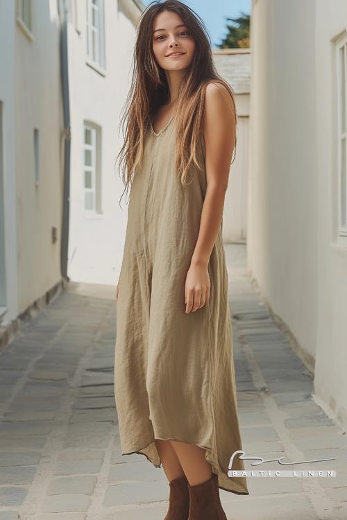 Eco-Friendly Fashion: Mariacarla Boscono Rocks a Stylish Linen Dress
