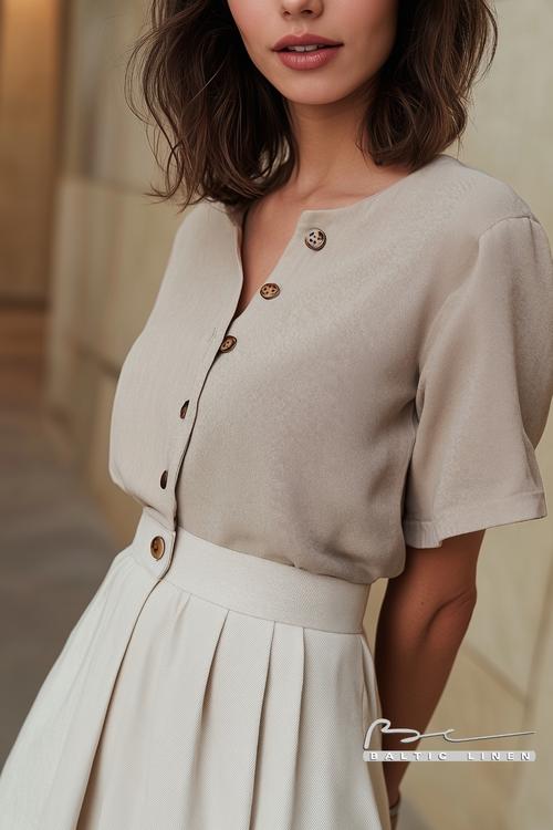 Stunning layered hair and stylish linen skirt for a night in Granada