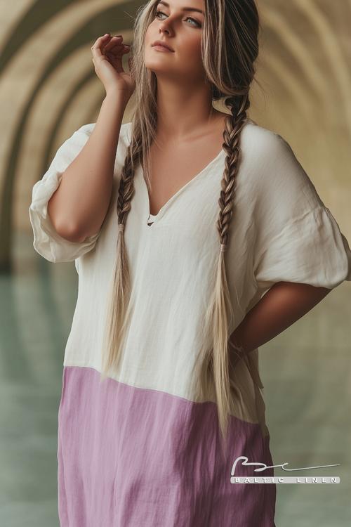 Stunning Woman with Fishtail Braid in Valencia's Futuristic Setting