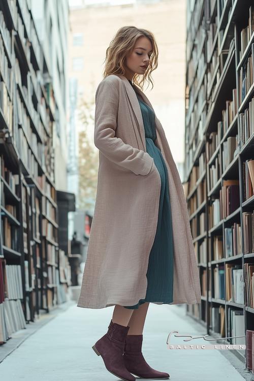 Stylish Linen Coat Ideas for Urban Elegance at Blue Hour