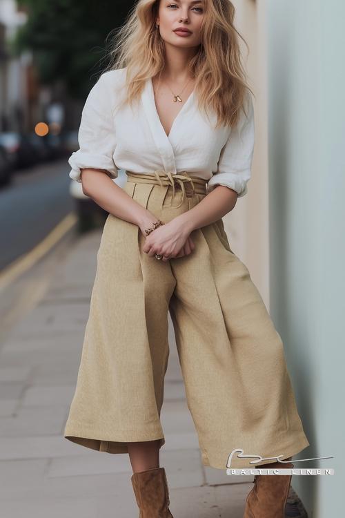 Eco-Friendly Linen Suit for Effortless Style at Blue Hour