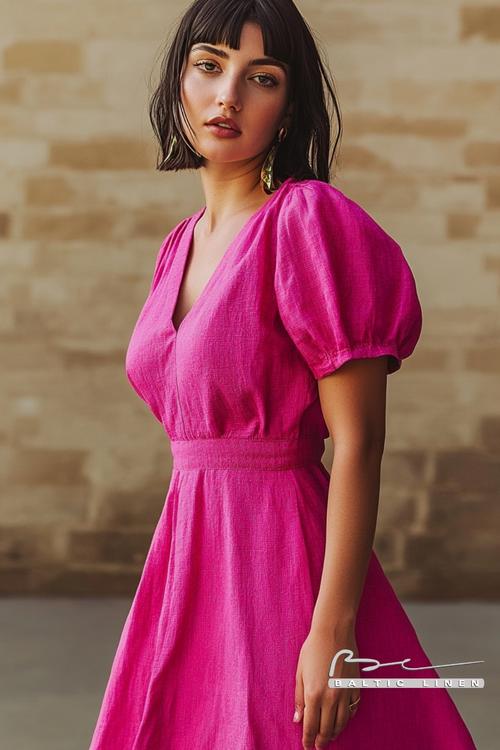 Stunning Pink A-Line Dress in Scenic Granada Backdrop