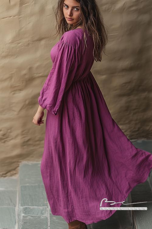 Stunning Magenta Linen Dress in the Beautiful Albaicín Area