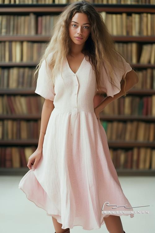 Stunning Linen Dress in Granada's Antique Library: Photography Ideas