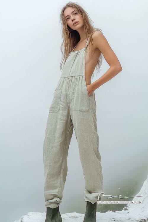 Eco-Friendly Linen Overalls in Beautiful Andalusian Scenery