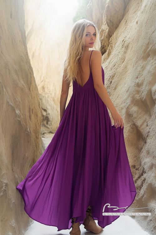 Purple slip dress inspiration in misty caves of Granada