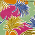 Fabric with colorful palm leaf pattern on a multicolor background.