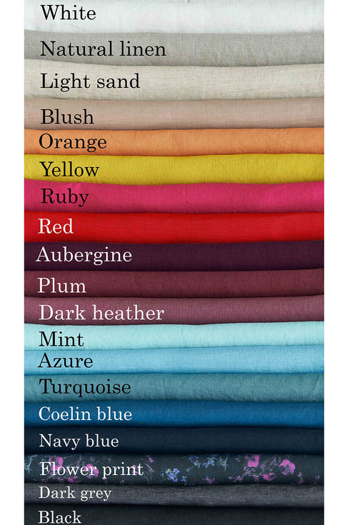 Color Card of Flax sleeveless dress comfortable style for every occasion Jane from Baltic Linen