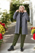 Classics style wool coat with long sleeves and pockets Erika from Baltic Linen