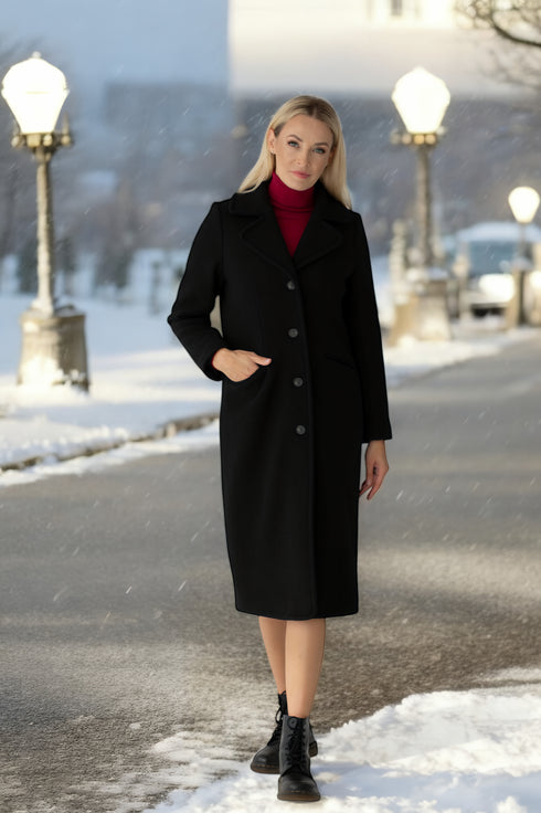 Long winter coat Ella from Baltic Linen