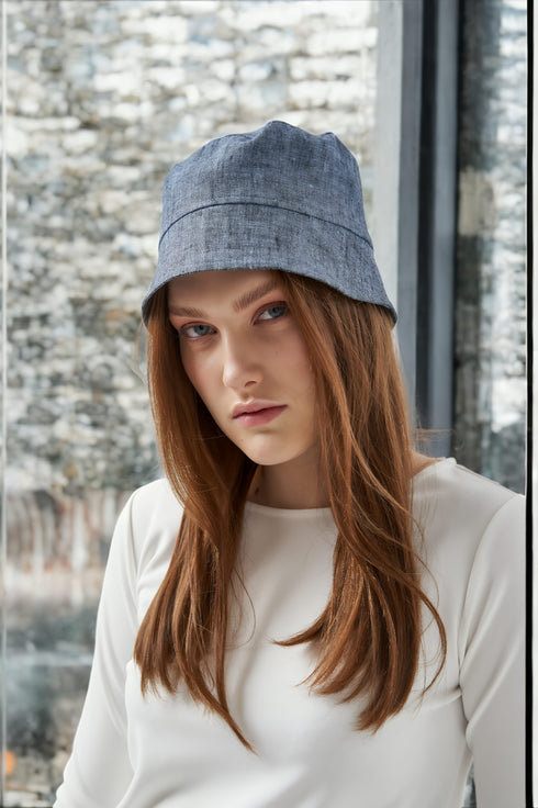 Linen bucket hat that is made from the highest quality linen fabric from Baltic Linen