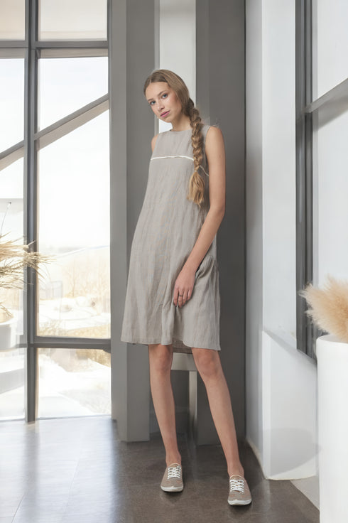 Flax sleeveless dress comfortable style for every occasion Jane from Baltic Linen