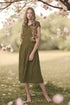 Pure linen dress with a hidden zip on the side and side pockets Jura from Baltic Linen