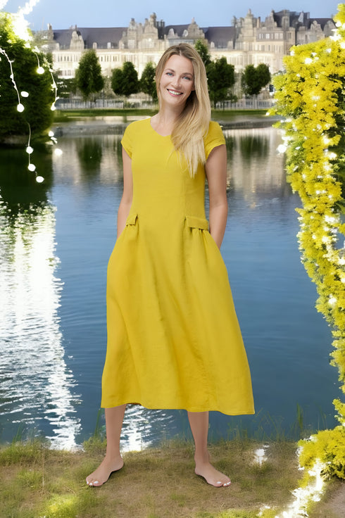 Natural summer linen dress Jura