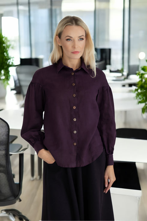 Linen shirt with long sleeves Kari from Baltic Linen