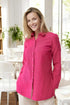 Soft linen shirt comes with side slits and adjustable sleeves Kelly from Baltic Linen