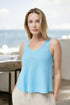 Sleeveless linen top perfect for summer with cropped length Kim from Baltic Linen
