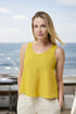 Sleeveless linen top perfect for summer with cropped length Kim from Baltic Linen