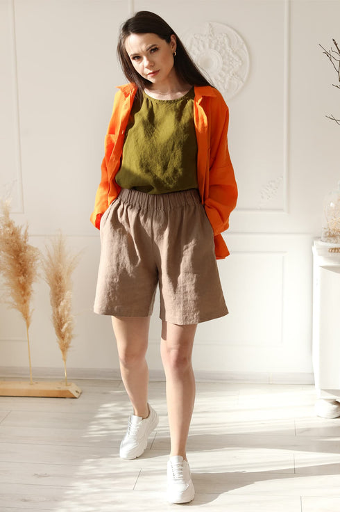 Image 3 of Button down shirt made with 100% high-quality linen Karena from Baltic Linen