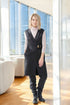 Autumn wool vest with a metal brooch that will bring you warmth Lina from Baltic Linen