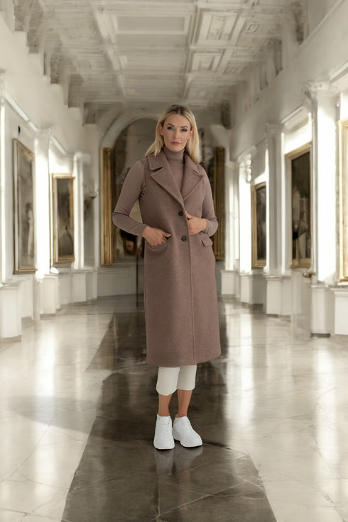 Warm wool vest with flap pockets Lori from Baltic Linen