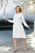 Long sleeves linen dress, handmade with front buttons Magi from Baltic Linen