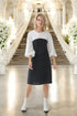 Summer linen dress features long sleeves and side pockets Malvina from Baltic Linen