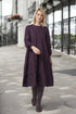 Summer linen dress comes with long sleeves and flowy design Marisa from Baltic Linen