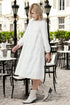 Summer linen dress comes with long sleeves and flowy design Marisa from Baltic Linen