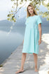 Summer linen dress with printed detail on the front Marlene from Baltic Linen
