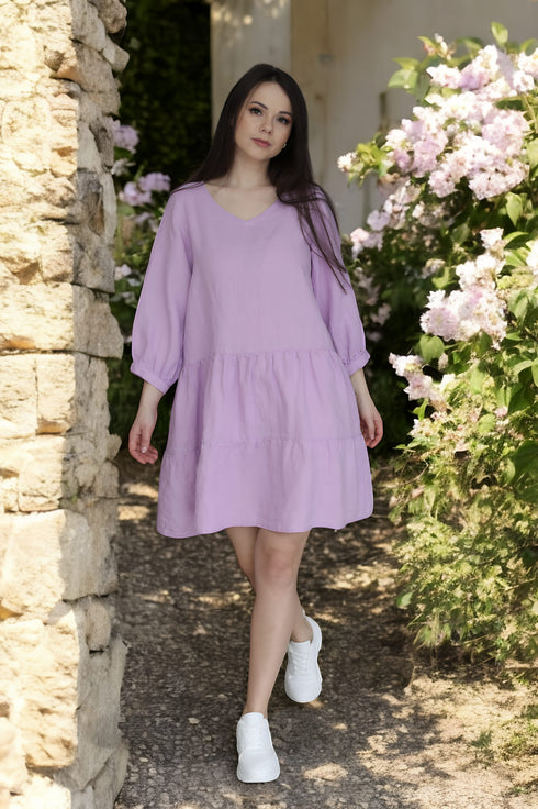 Linen loose dress with side pockets the ultimate summer outfit Mila from Baltic Linen