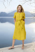 Summer linen dress features side pockets and a linen belt Milo from Baltic Linen