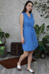 Image 11 of Wrap linen dress with an oversized fit and no sleeves Maya from Baltic Linen