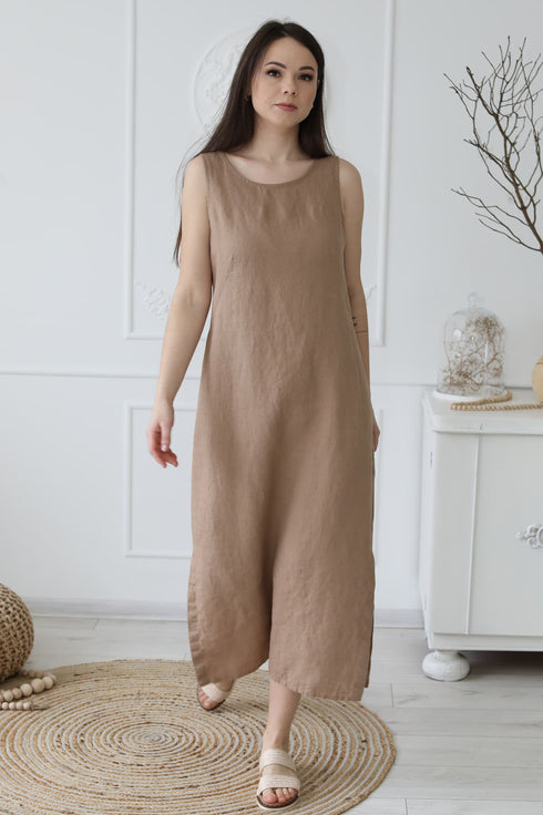 Image 2 of Linen maxi dress without sleeves and perfect for summer Mia from Baltic Linen