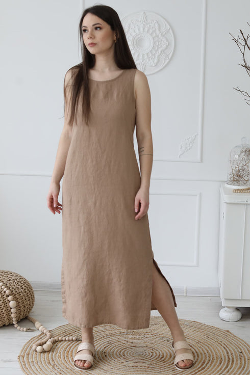 Image 3 of Linen maxi dress without sleeves and perfect for summer Mia from Baltic Linen
