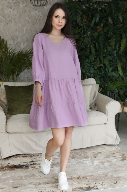 Image 2 of Linen loose dress with side pockets the ultimate summer outfit Mila from Baltic Linen