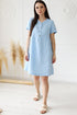 Image 9 of Linen maternity dress with short sleeves and side pockets Milano from Baltic Linen