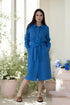 Linen long shirt dress with long sleeves and pockets Nika from Baltic Linen