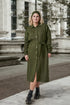 Linen shirt dress with one belt, long sleeves and pockets Nika from Baltic Linen