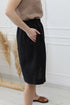Image 11 of Linen midi skirt with an elastic waist and side pockets Naomi from Baltic Linen