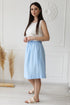 Image 2 of Linen midi skirt with an elastic waist and side pockets Naomi from Baltic Linen